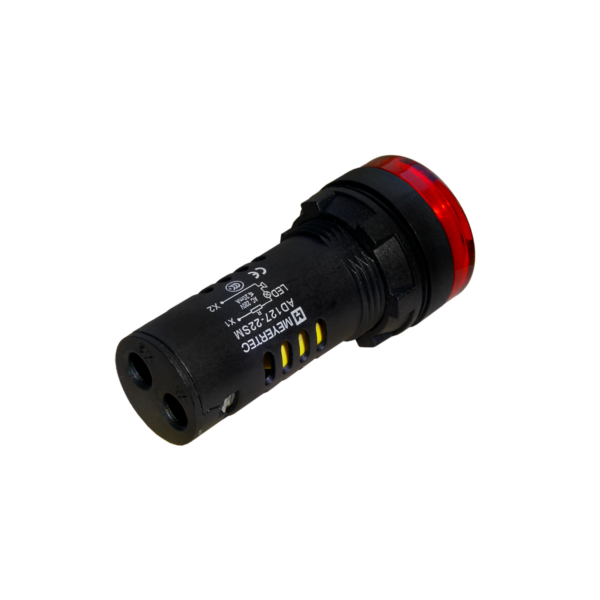 MT22-SM220E - Зуммер с подсветкой, 80дБ, красный, 220V AС, IP65, пластик