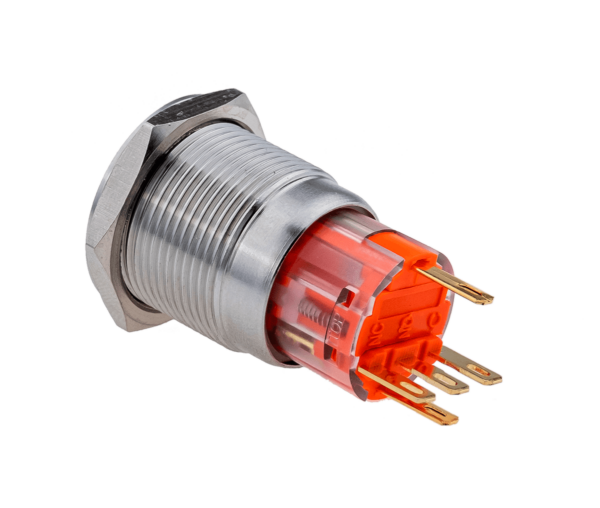 MT67-F24B11 - Кнопка с подсветкой синяя, с фиксацией, 24В AC/DC, IP67