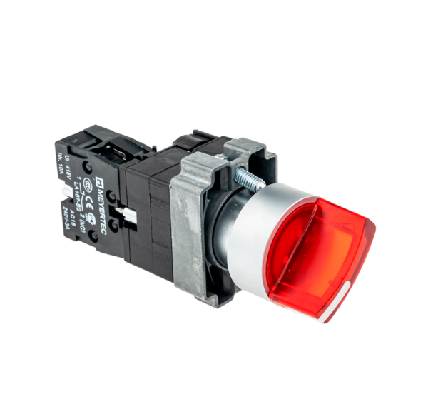 MTB2-BK2461 - Переключатель с подсветкой, с фиксацией, 24V AC/DC, красный, 2 положения, 1NC