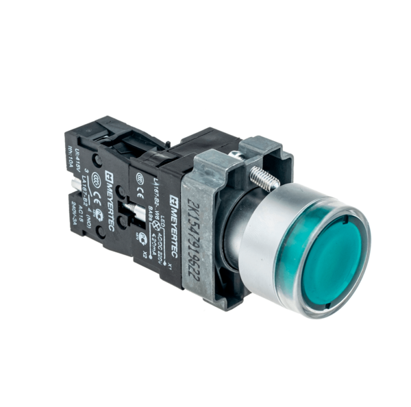 MTB2-BW3363 - Кнопка с подсветкой зеленая 220V 1NO