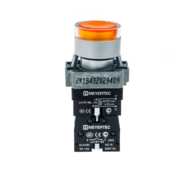 MTB2-BW3561 - Кнопка с подсветкой желтая 24V 1NO