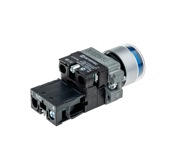 MTB2-BW3663 - Кнопка с подсветкой синяя, 220V 1NO