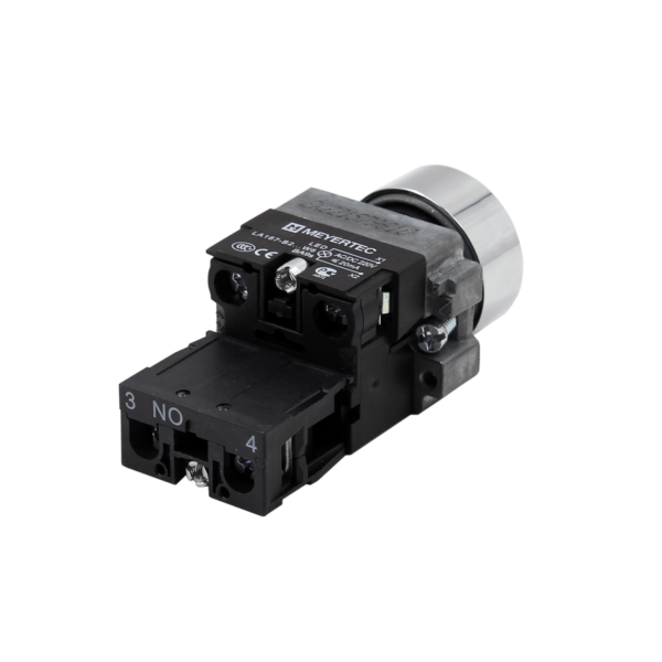 MTB2-BWF3371 - Кнопка плоская зеленая с подсветкой, 24V AC/DC, 1NO, IP67, металл