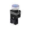 MTB2-BWF3671 - Кнопка плоская синяя с подсветкой, 24V AC/DC, 1NO, IP67, металл
