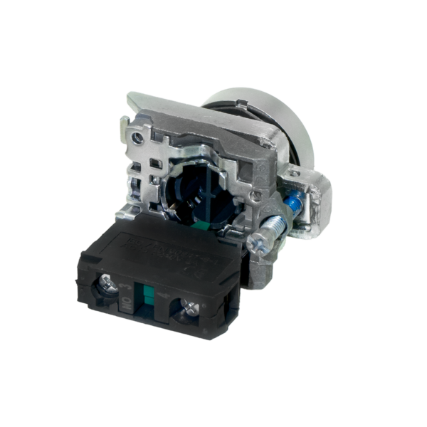 MTB4-BA31521 - Кнопка плоская зеленая, маркировка "I", 1NO, IP65, металл