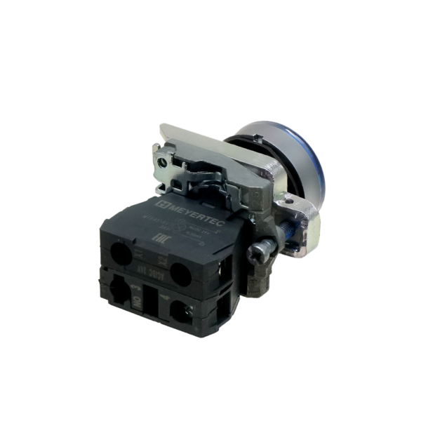 MTB4-BW36711 - Кнопка синяя с подсветкой, 1NO, 24V AC/DC, IP65, металл