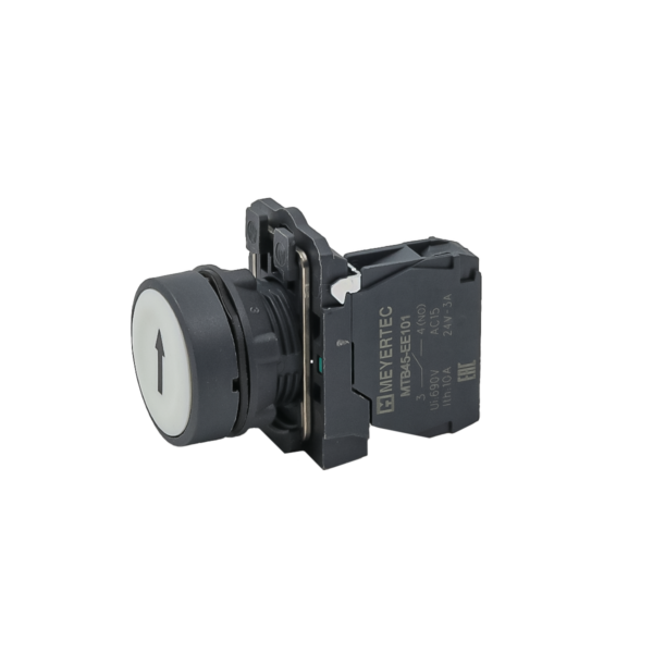 MTB5-AA12561 - Кнопка плоская белая, маркировка "стрелка вверх", 1NO, IP65, пластик