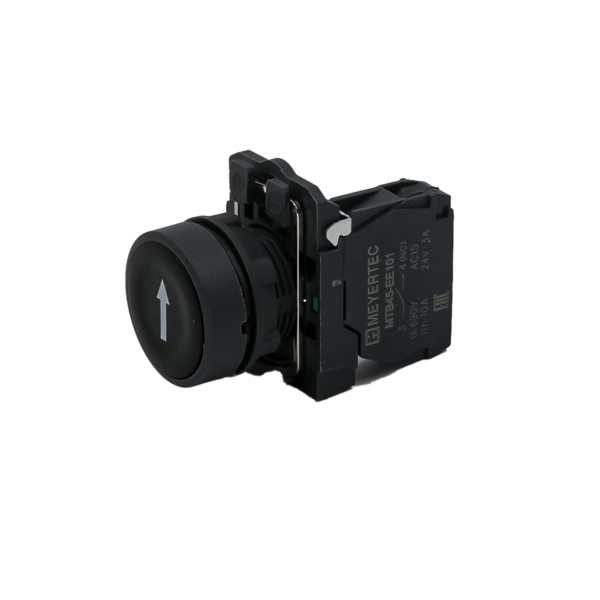MTB5-AA21561 - Кнопка плоская черная, маркировка "стрелка вверх", 1NO, IP65, пластик