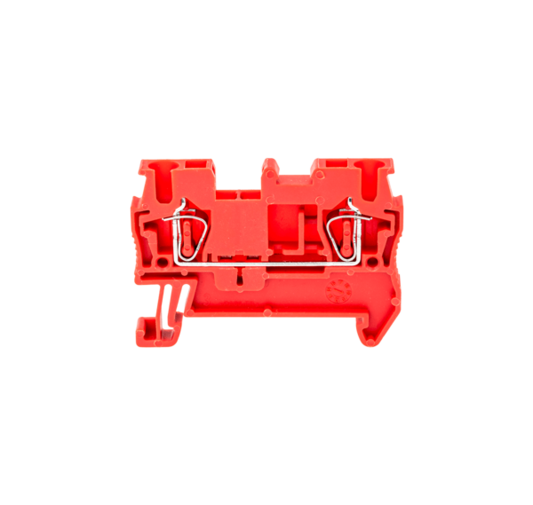 MTS-2.5RD - Клемма пружинная проходная, 2.5 мм², красная