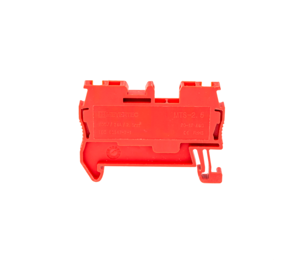 MTS-2.5RD - Клемма пружинная проходная, 2.5 мм², красная