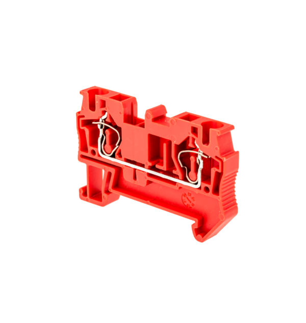 MTS-4RD - Клемма пружинная проходная, 4 мм², красная