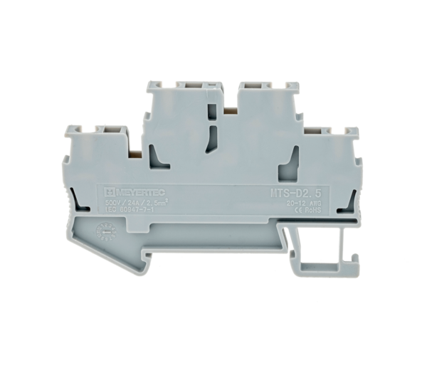 MTS-D2.5 - Клемма пружинная двухуровневая,  2.5 мм², серая