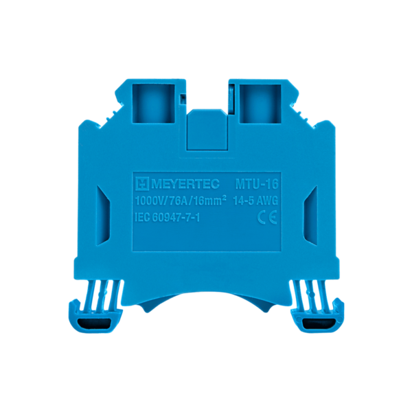MTU-16BL - Клемма винтовая проходная, 16 мм², синяя