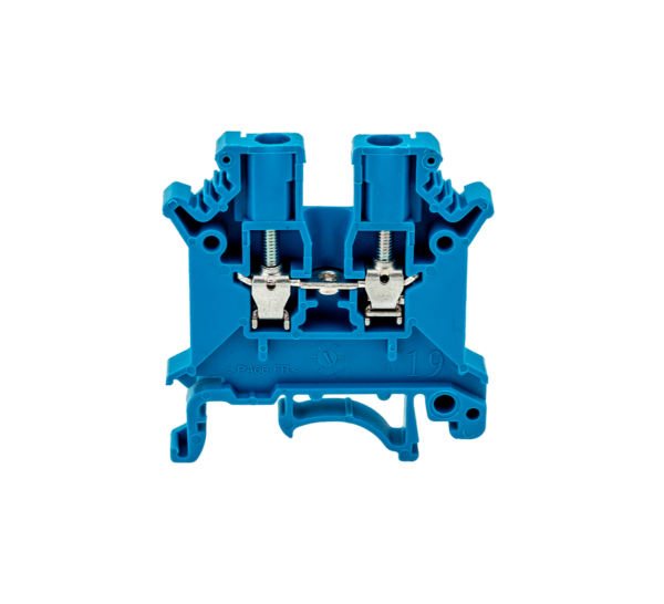 MTU-2.5BL - Клемма винтовая проходная, 2.5 мм², синяя