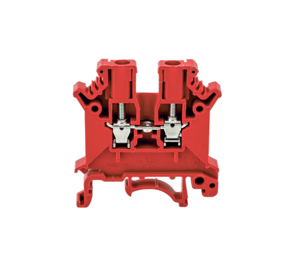 MTU-2.5RD - Клемма винтовая проходная, 2.5 мм², красная