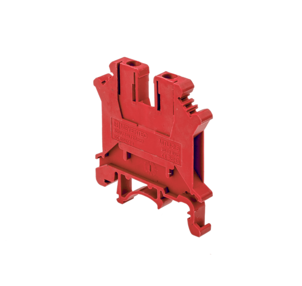 MTU-2.5RD - Клемма винтовая проходная, 2.5 мм², красная