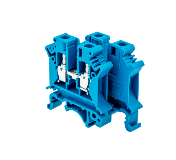 MTU-6BL - Клемма винтовая проходная, 6 мм², синяя