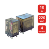 REP-407.AL - 4-конт. реле, 220VAC, ток 10А, LED-индикатор