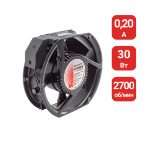 VENT-17251.220VAC.5MOHB.H10 - 220VAC, ток 0.27 А, 2700 об./мин, 5.0 м3/мин, 172х150 мм