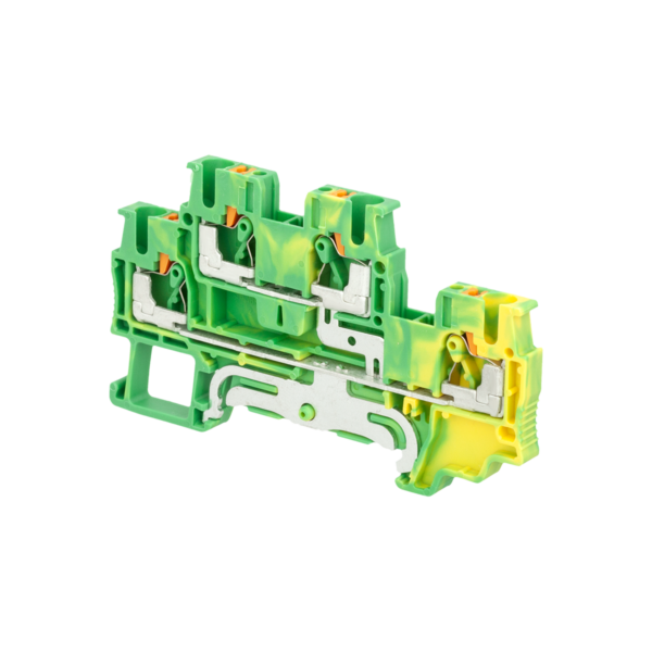 MTP-D2.5PE - Клемма push-in двухуровневая, "Земля" 2.5 мм²