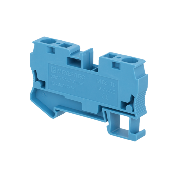 MTS-10BL - Клемма пружинная проходная, 10 мм², синяя