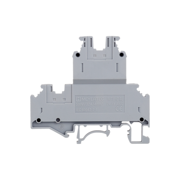 MTU-D4L - Клемма винтовая двухуровневая удлиненная, 4 мм²