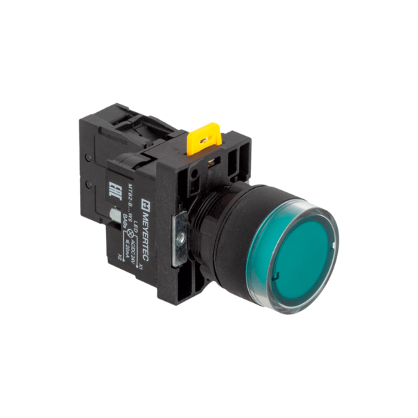 MTB2-EW33611 - Кнопка зеленая с подсветкой, 1NO, 24V AC/DC, IP54, пластик