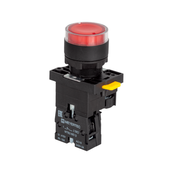 MTB2-EW34623 - Кнопка красная с подсветкой, 1NС, 220V AC/DC, IP54, пластик