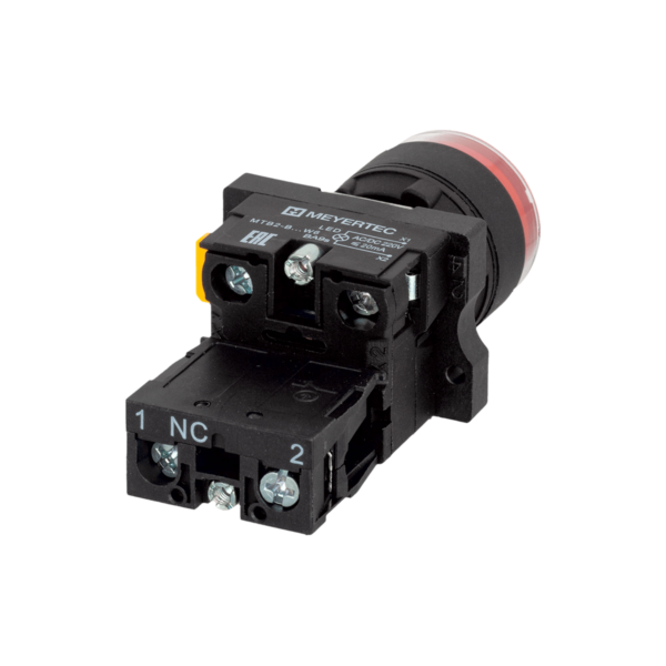 MTB2-EW34623 - Кнопка красная с подсветкой, 1NС, 220V AC/DC, IP54, пластик