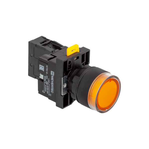 MTB2-EW35611 - Кнопка желтая с подсветкой, 1NO, 24V AC/DC, IP54, пластик