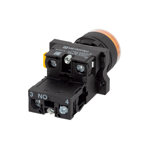MTB2-EW35611 - Кнопка желтая с подсветкой, 1NO, 24V AC/DC, IP54, пластик