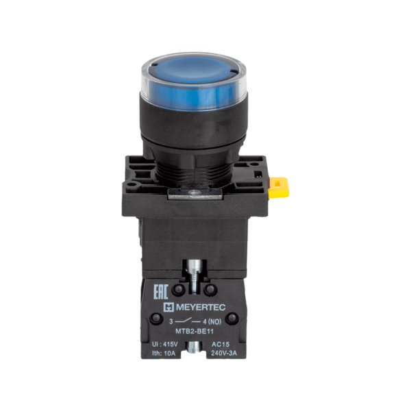 MTB2-EW36611 - Кнопка синяя с подсветкой, 1NO, 24V AC/DC, IP54, пластик