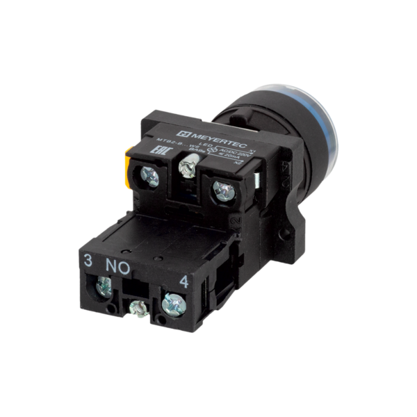 MTB2-EW36613 - Кнопка синяя с подсветкой, 1NO, 220V AC/DC, IP54, пластик
