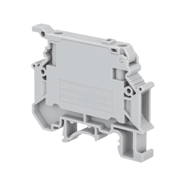 MTU-4F - Клемма винтовая с держателем предохранителя, 4 мм², серая