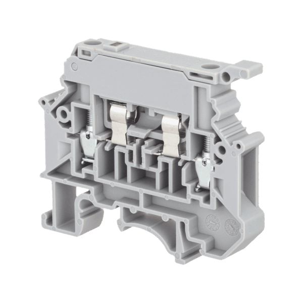 MTU-4F220 - Клемма винтовая с держателем предохранителя, 4 мм², с индикацией 220В, серая