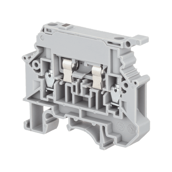 MTU-4F24 - Клемма винтовая с держателем предохранителя, 4 мм², с индикацией 24В, серая