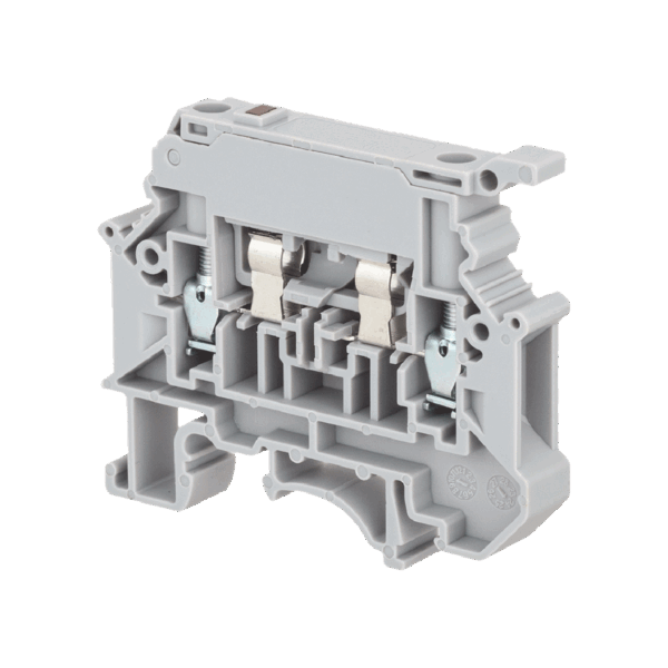 MTU-4F24 - Клемма винтовая с держателем предохранителя, 4 мм², с индикацией 24В, серая