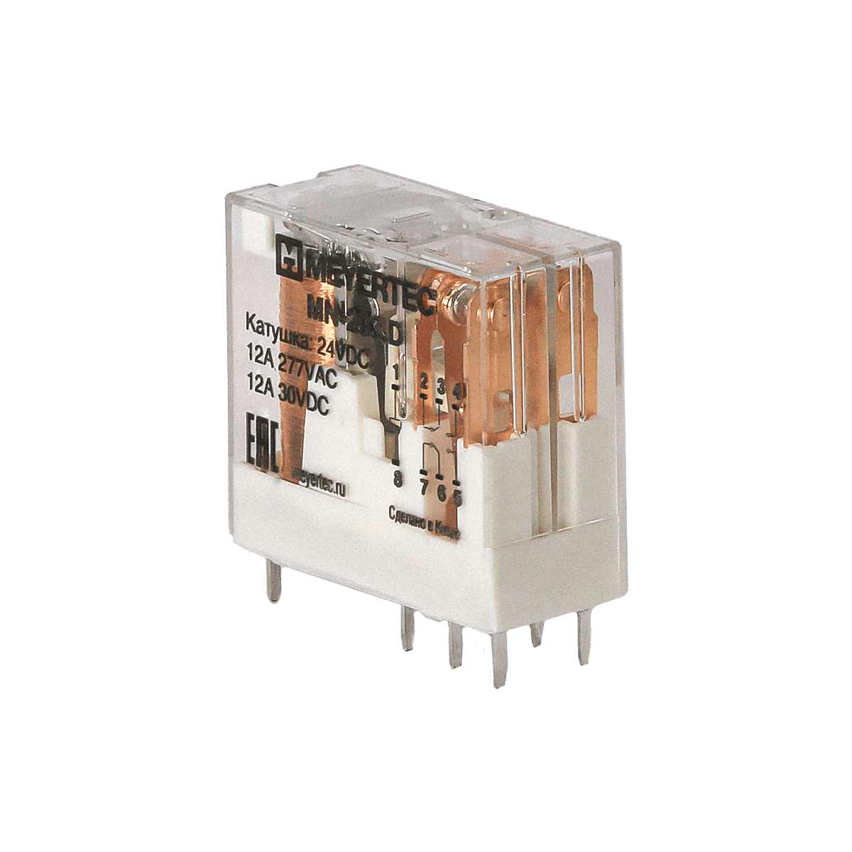MN-203.D - Реле промежуточное 2-конт., 24VDC, ток 12 А