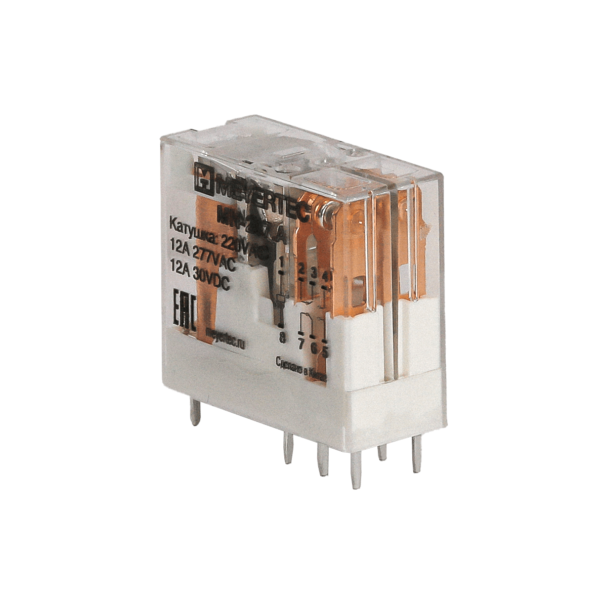 MN-207.A - Реле промежуточное 2-конт., 220VAC, ток 12 А