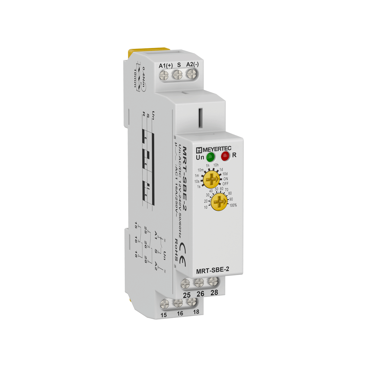 MRT-SBE-2 - Реле времени с задержкой на выключение, 2хSPDT, 12…240V AC/DC