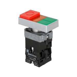 MTB2-BW8461 - Кнопка двойная с подсветкой 24V, выступающий толкатель