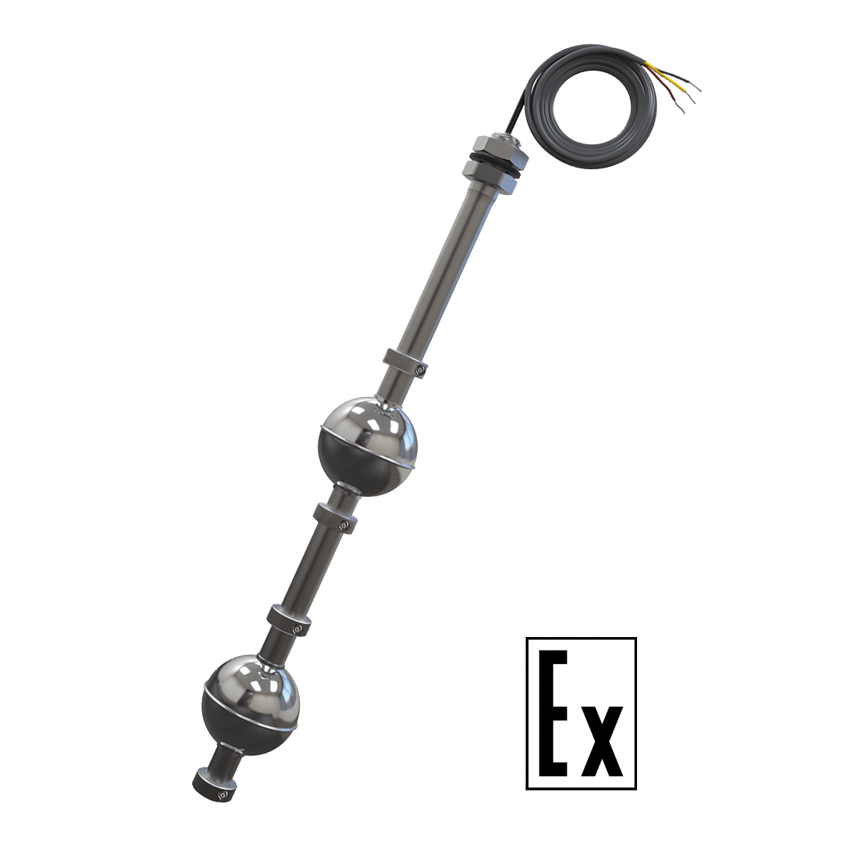 Двухуровневые поплавковые датчики уровня ПДУ-3.2-Ex