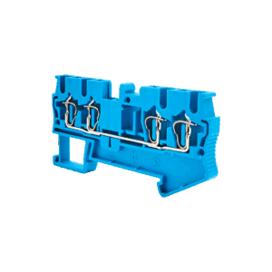 MTS-FO2.5BL - Клемма пружинная четырехпроводная, 2.5 мм², синяя