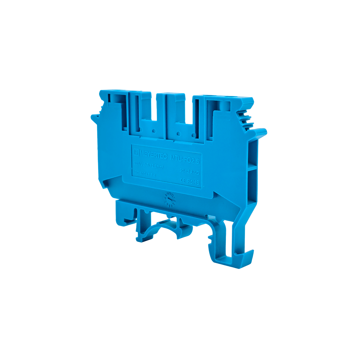 MTU-FO2.5BL - Клемма винтовая четырехпроводная, 2.5 мм², синяя