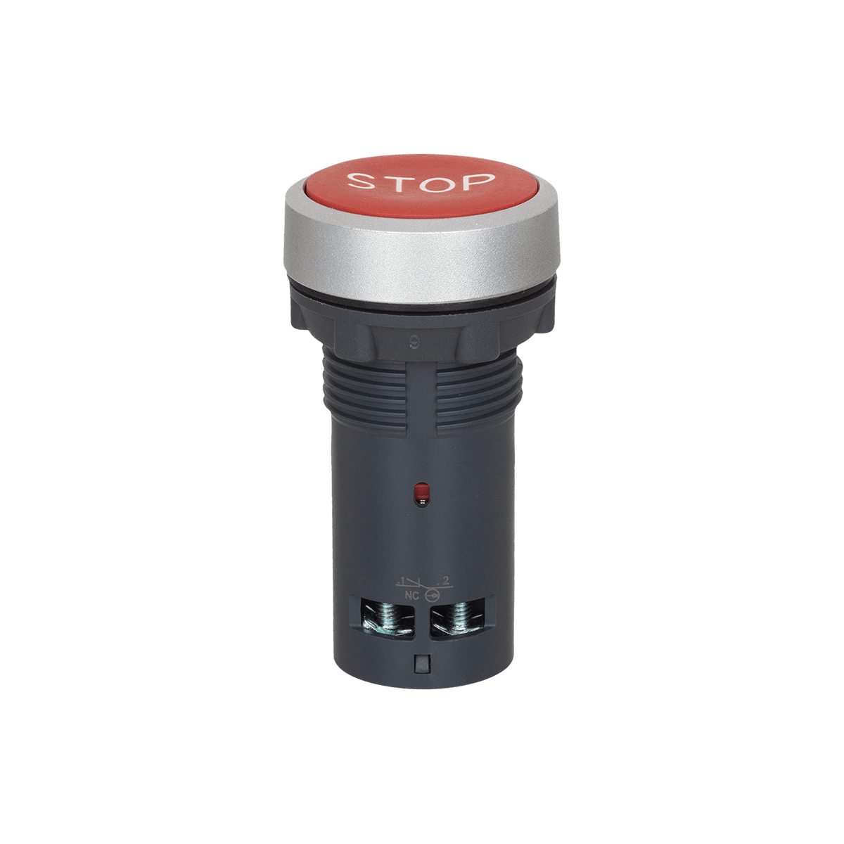 MTB8-EA41625 - Кнопка плоская красная, маркировка "STOP", 1NO+1NC, IP54, пластик