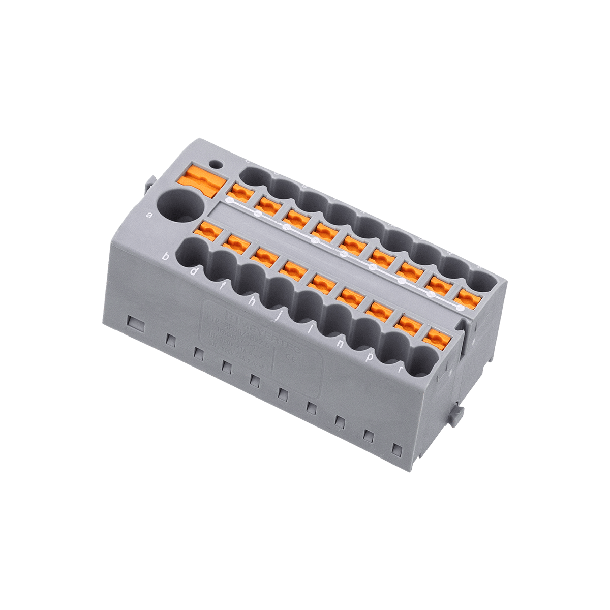 MTP-RPD6/18x2.5 - Клемма push-in распределительная с питанием, 6 мм²/18x2.5 мм², серая